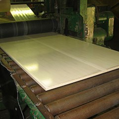 High pressure film laminate surface.